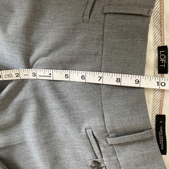 Loft Marisa Trouser Grey Dress Pants - Picture 3 of 4
